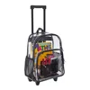 Custom clear Outdoor Waterproof Children transparent PVC backpack schoolbag for kids