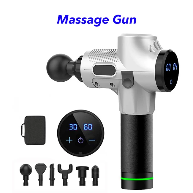 2021 Hand Held Body Massage Machines Equipment Massage Gun Digital Lcd 