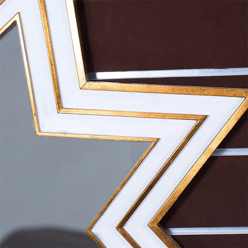 MOK factory direct sale decorative star frame wall resin mirror 2020 newest design waterproof resin mirror supplier from China