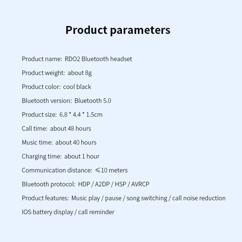 Wireless Headphones Handsfree HD Call Ear-hook Earphones Business Bluetooth 5.0 Headset With Mic For Driver Sport - ANKUX.COM