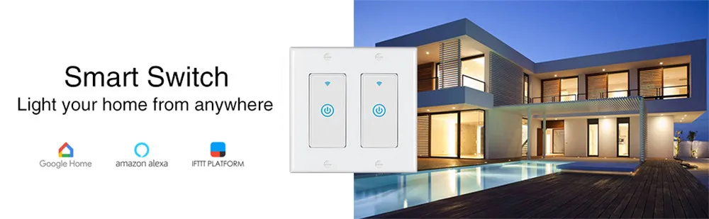 Zigbee 2GANG US Switch/Smart Wireless Light Switch Wifi Touch Switch - ANKUX.COM