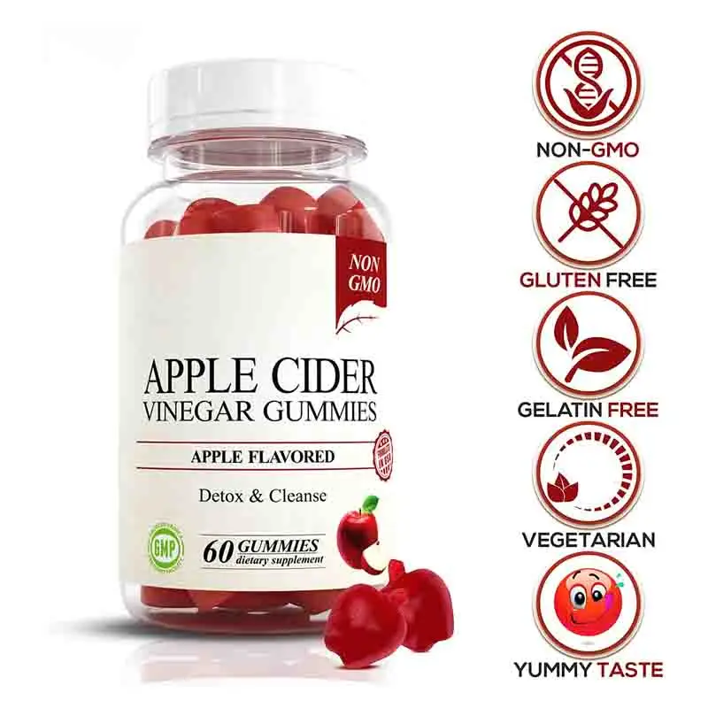 Private Label Organic Vegan Apple Cider Vinegar Gummies Supplement