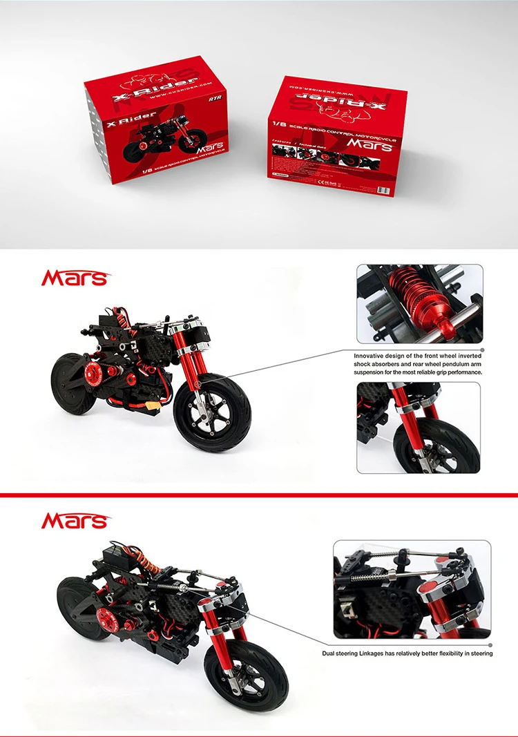 X-Rider Mars 1/8th Scale On-Road RC Motorcycle With Brushless Motor|  Alibaba.com