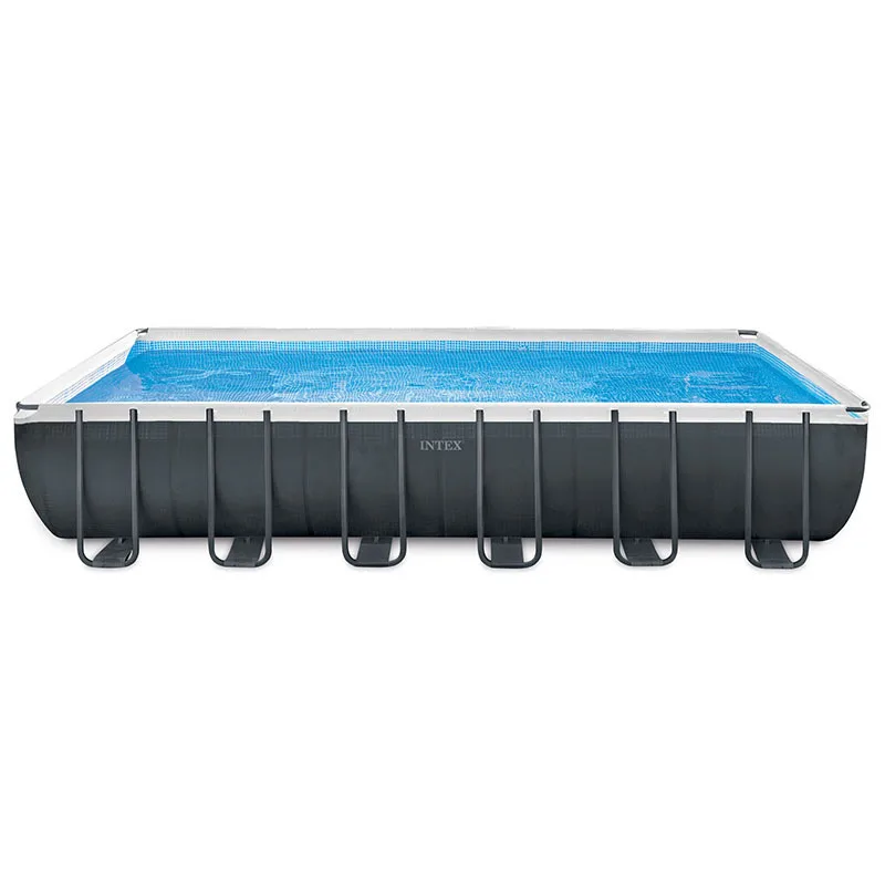 Intex 26364 Large Plastic Pool Inflatable Rectangular Metal Frame
