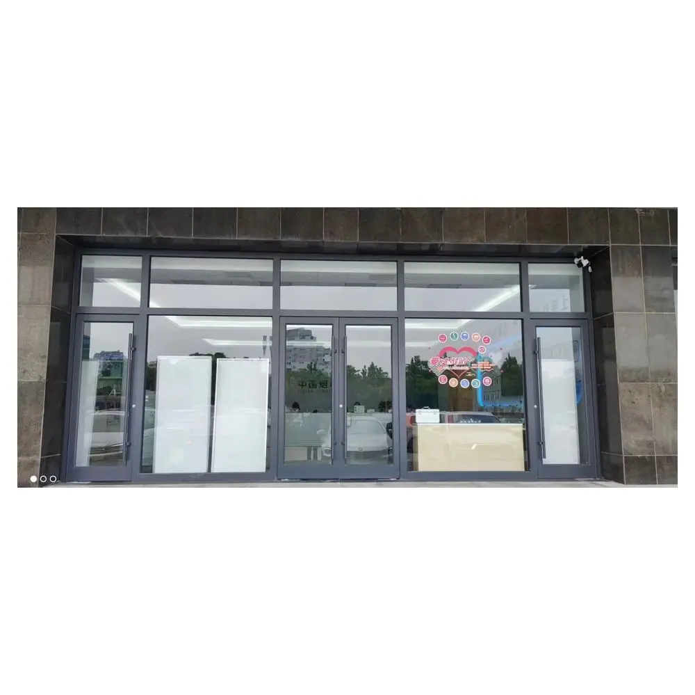 China Customized ADA Thumbturn Aluminum Shopfront Door Suppliers ...
