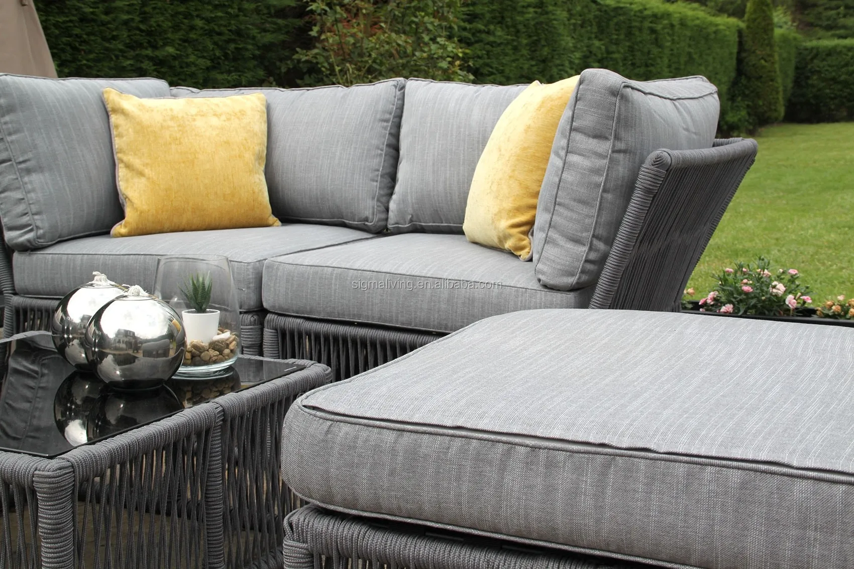 Cheap outdoor furniture garden furniture modular rope sofas