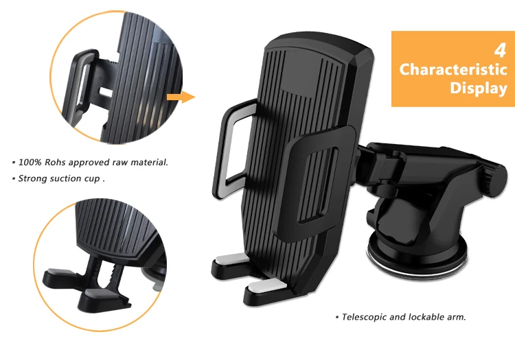 Free Rotating Mobile Phone Accessories Dashboard/Windshield Car Cell Phone Holder,Flexible Car Mobile Phone