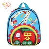 Children pvivate DIY school backpack bag with fire engine pattern