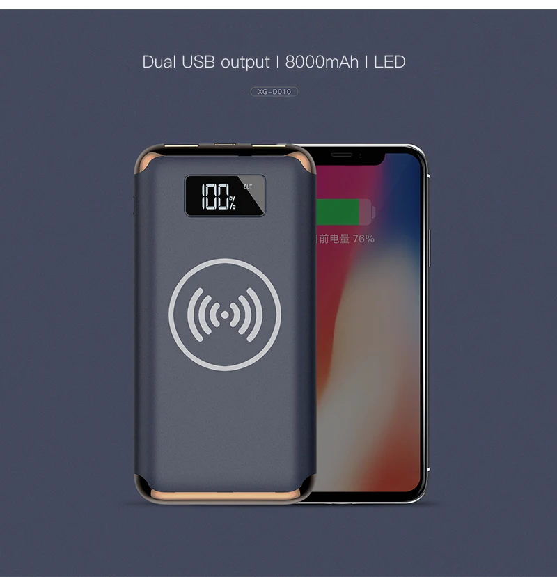 Innisfox Hot Saling Product 2020 Sharing Qi Wireless Power Bank 5000mah With Wireless Charger - ANKUX.COM