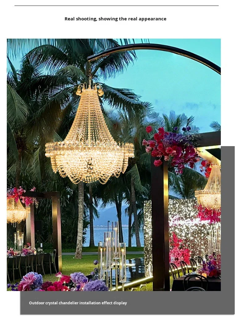 product detachable wedding crystal chandelier for stage wedding props party decoration for events and weddings-9