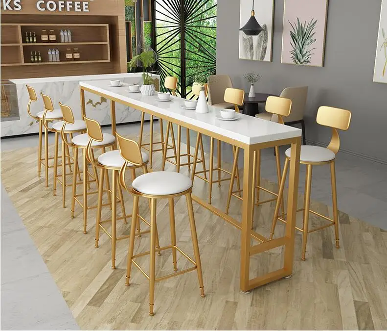 Multi Size Simple Bar Table And Chair Combination Of Modern Simple Iron ...