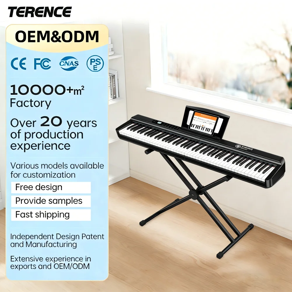 TERENCE X88E 88-Key Foldable Piano Weighted Piano Keyboard 88 Keys