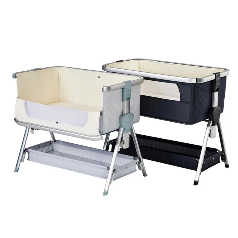 Adjustable Baby Bedside Crib With Large Storage Co Sleeping Crib Baby