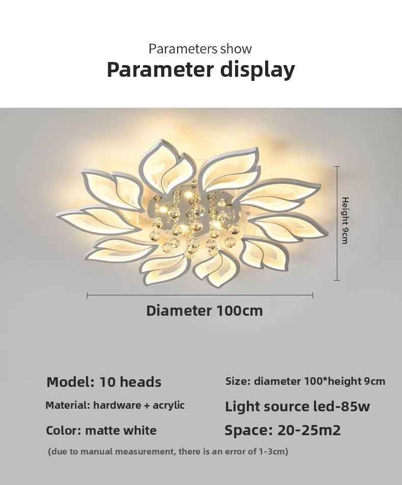 product modern led ceiling light for home living room aluminum chandelier with aluminum base-10