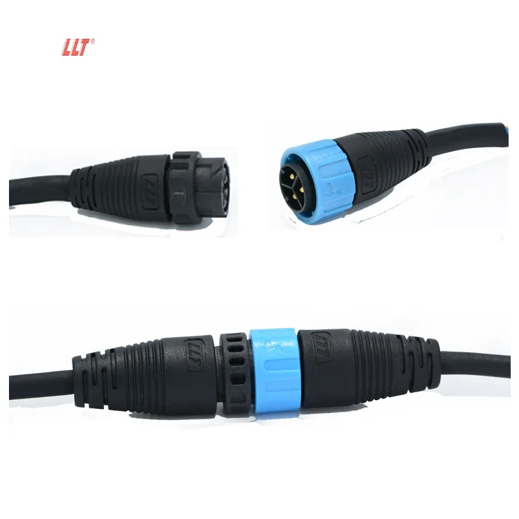 2 3 4 5 6 7 8 9 10 12 14 18pin outdoor led strip dc 3 pin plug led lighting  wire cable waterproof connector
