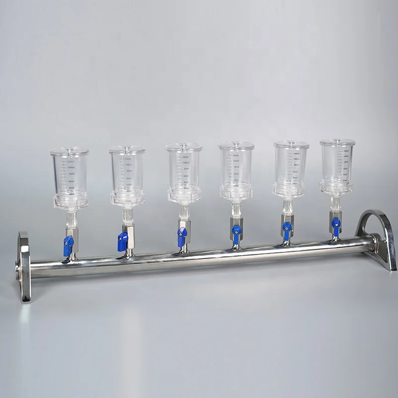 Multi Medical Use 6 Branch Plastic Funnel Manifolds Vacuum Filtration For Hospital Bacterial