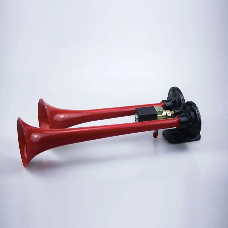 Universal Trumpet Air Horn Compressor 12V Tone Loud Trumpet Red