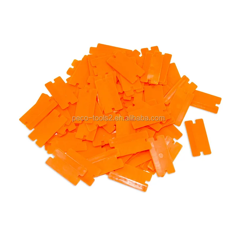 Plastic scraper blades for removing decals / stickers / adhesive labels