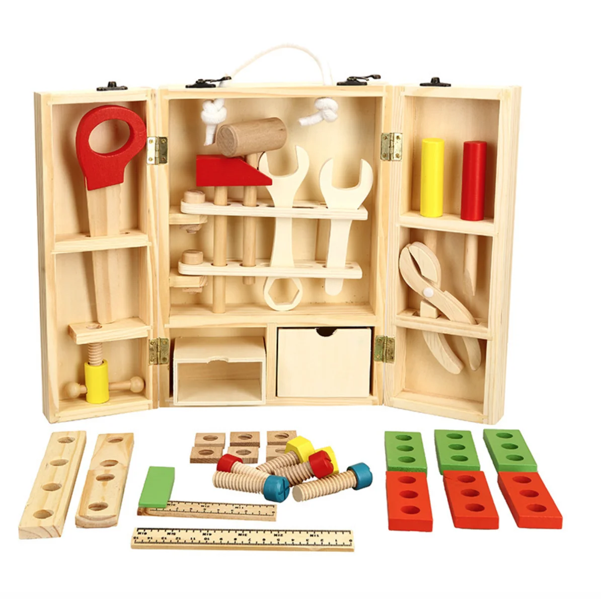 wooden tool kit toy