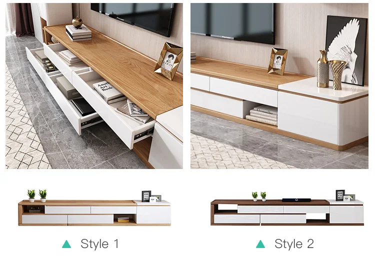 Großhandel Hochwertige Einfache Wohnzimmer Verstellbare Moderne Holz-tv