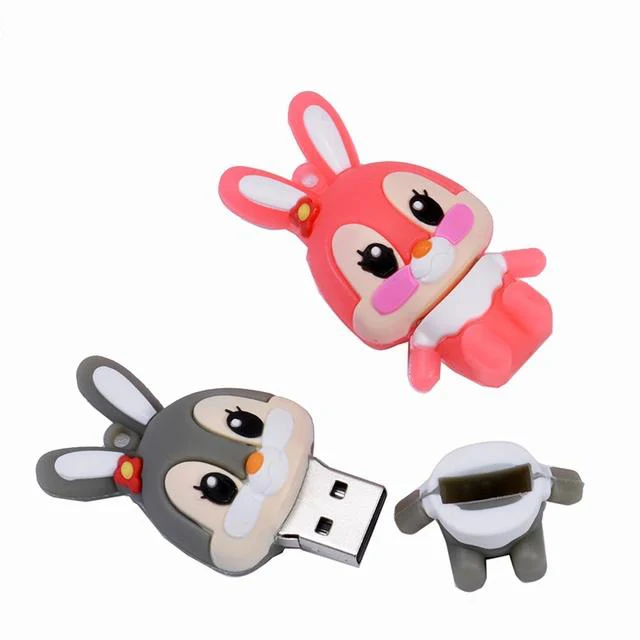 Cartoon Rabbit Usb 2.0 Flash Drive 4GB 8GB 16GB 32GB 64GB 128GB Usb Memory Card Usb Flash Memory Stick Pendrive Thumb Drive Disk - ANKUX.COM