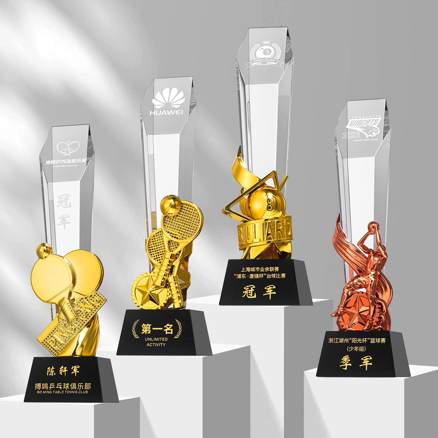 product small bridge championship golf football sports award custom crystal resin trophy engraved polished crystal fashion wdy 0426-7