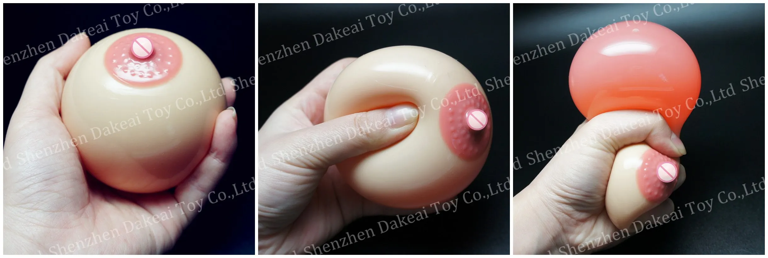 Soft Rubber Vent Toy Squeeze Breast Boob Ball Stress Anxiety Reliever Hot Sale 