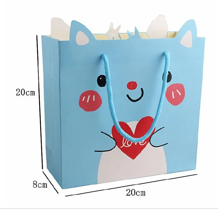 product-Eco-Friendly Cute Greaseproof Carrier Shopping Paper Pouch Bag for Baby Gift Paper Bag-Dezhe-1