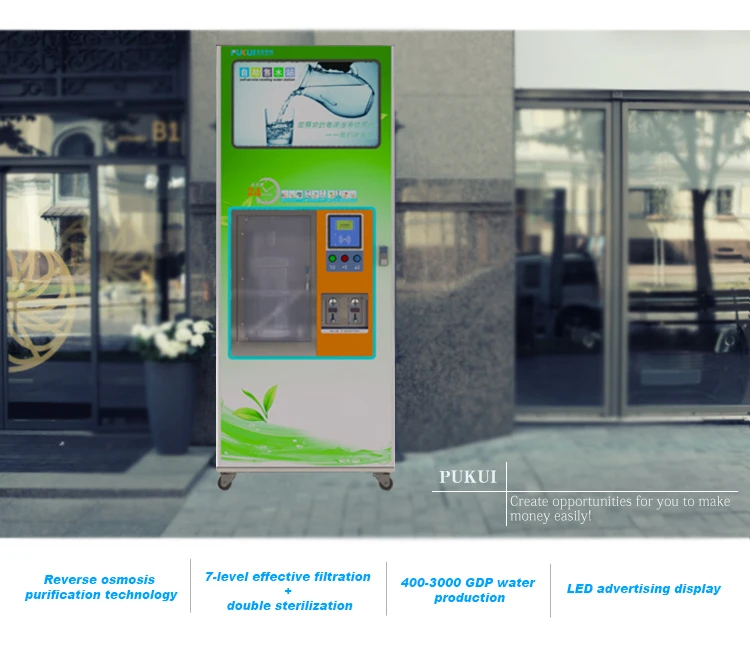 Coin And Bill Operated Water Dispenser With Filters Purifying System