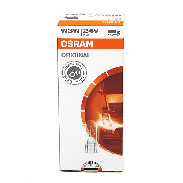 OSRAM ORIGINAL signal lamps with glass wedge bases 2841 T10 24V W3W W2.1*9.5d made in Slovakia