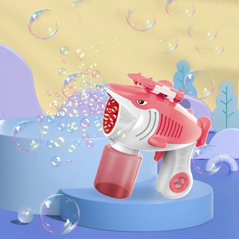 New 12-hole Automatic Shark Bubble Gun Porous Cartoon Bubble Machine ...