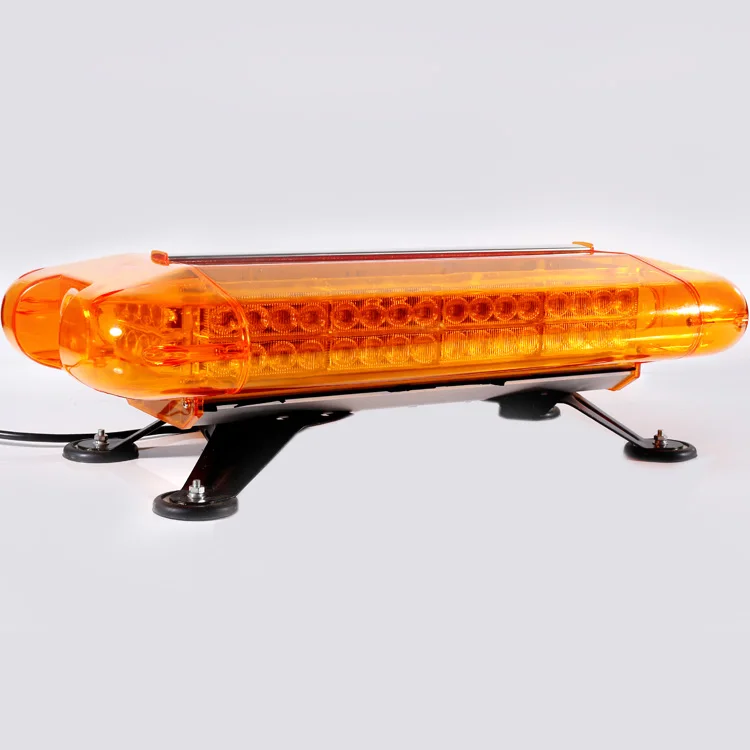 High Power LED 80W 12V 24V 60CM LED Amber Emergency Lightbar/Orange Magnetic Warning Flashing Light Bar on car roof