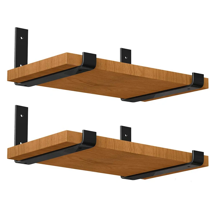 Soportes de estante de madera (7 a 16 pulgadas), soporte de horca, paquete  de 2 soportes de ángulo de estante sin tratar/soporte de