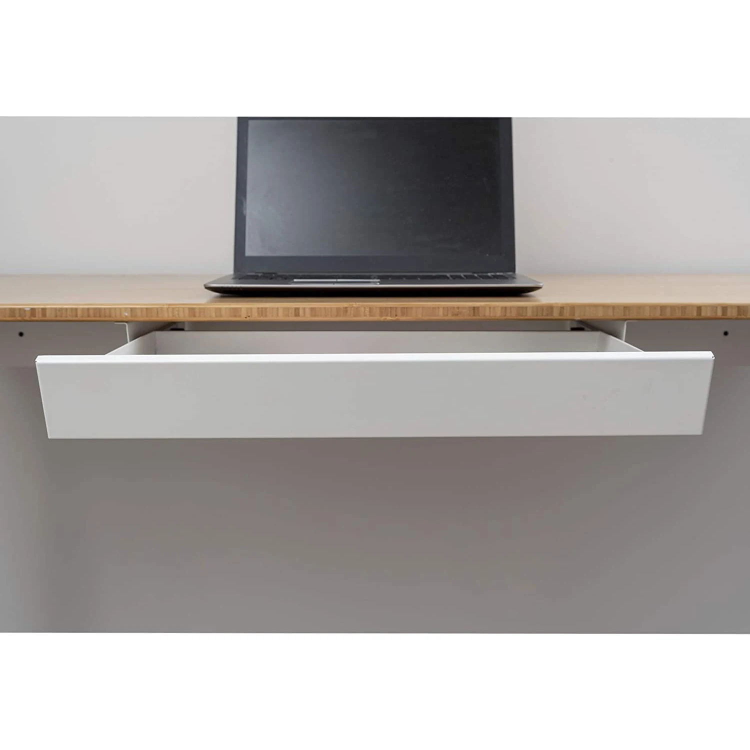 White Office Sliding Underdesk Drawer Storage Organizer For Standing