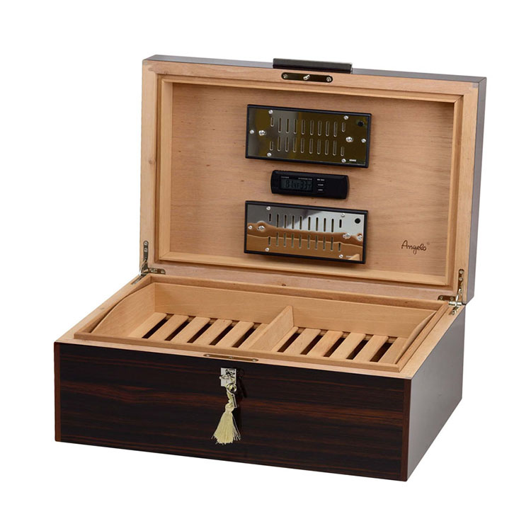 Savoy Brand Ashton Ebony High End Inside Tray Wood Cigar Humidors Buy