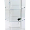Rotating Display Case with 2 Shelves Locking Jewelry Case | Acrylic Collectible Display Spinner