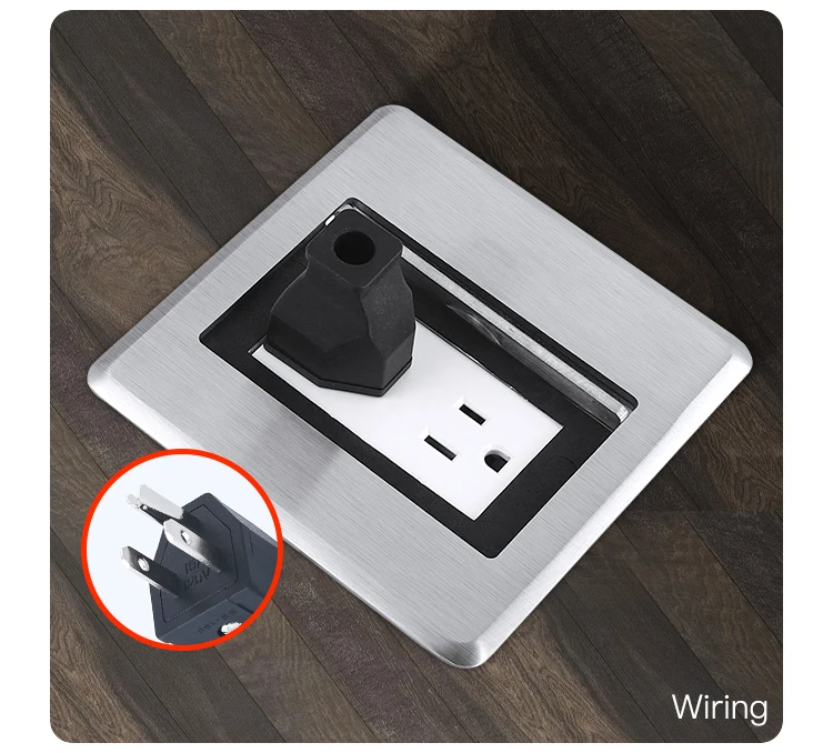 Wholesale USA standard Stainless steel electrical power supply 16A hidden socket box
