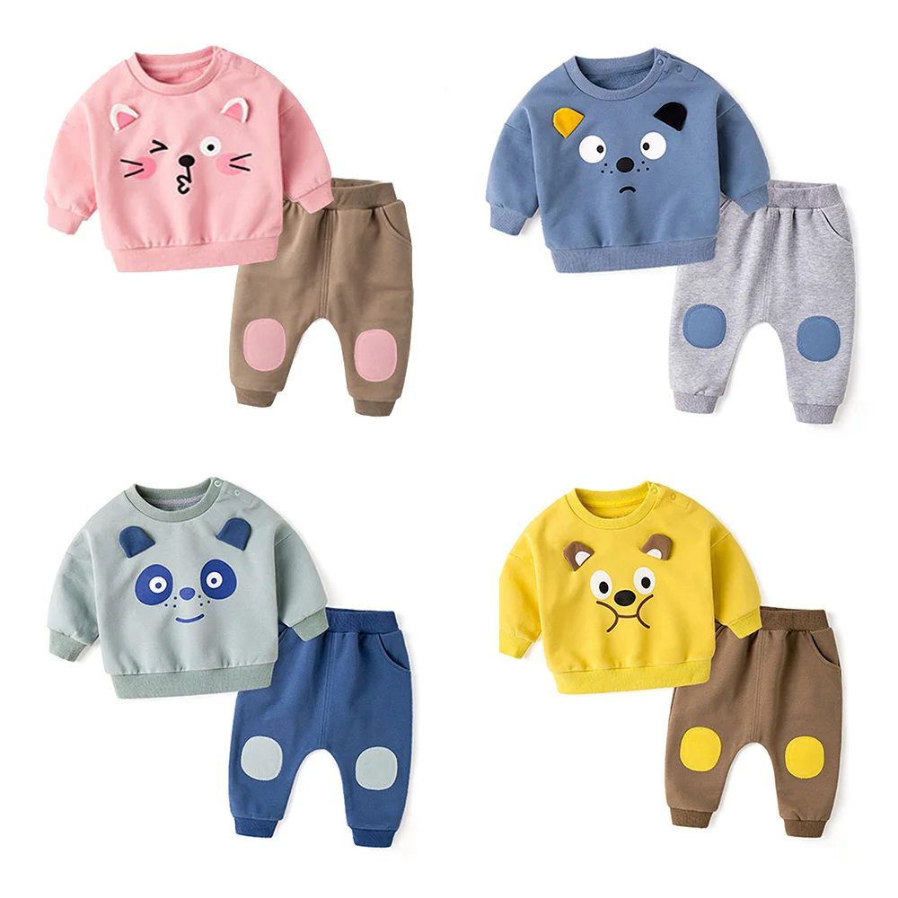 Bayi Bayi Gadis Anak Laki Laki Pakaian 1 Sampai 3 Tahun Musim Gugur Katun Gambar Kartun Sweatshirt Celana 2 Buah Set Pakaian Untuk Balita Pakaian Buy Kustom 2020 Grosir Bayi Baru