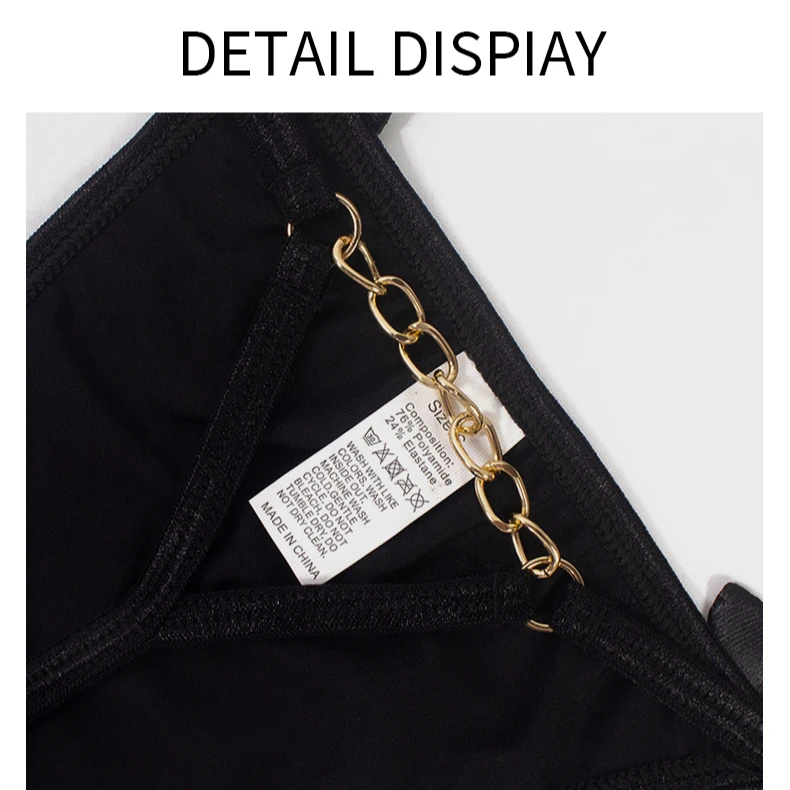 Custom Thong With Gold Chain Women G String Sexy Panties For Girls
