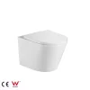 Factory New Design Hot Selling Water Mark Standard Ceramic Round WC Rimless Flush Wall Hung Bathroom Toilet