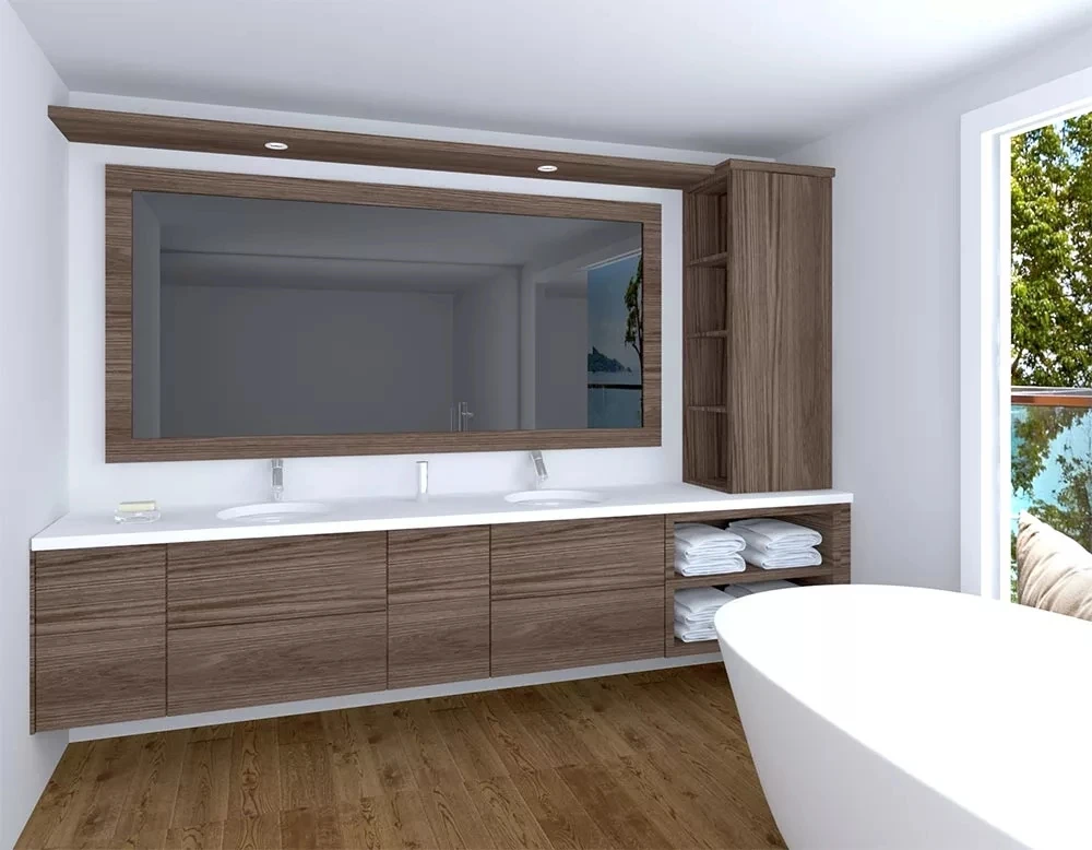 Large Space Apartment Modern Bathroom Vanity Luxury Hotel Bathroom Vanity