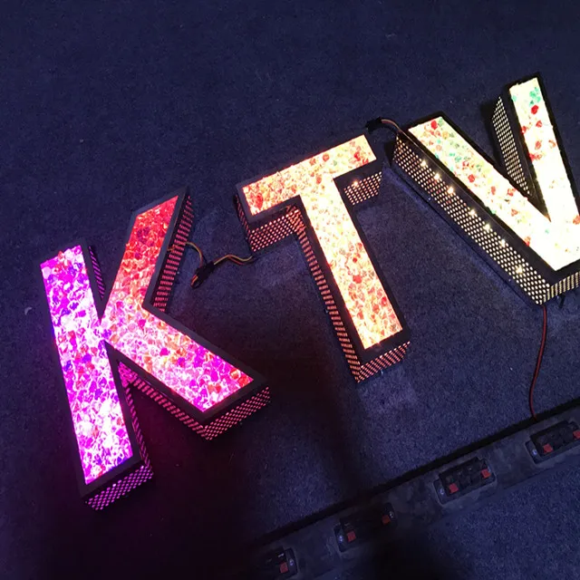 bar diamond light up letter led custom signs for advertising signable Bluetooth control