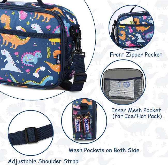 Kids Lunch Bag for Boys and Girls Insulated Lunch Kit for School and Travel