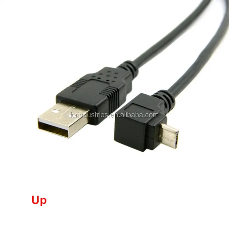 50cm 2725 USB 2.0 A male to 90 degree right angle micro usb data cable - ANKUX.COM