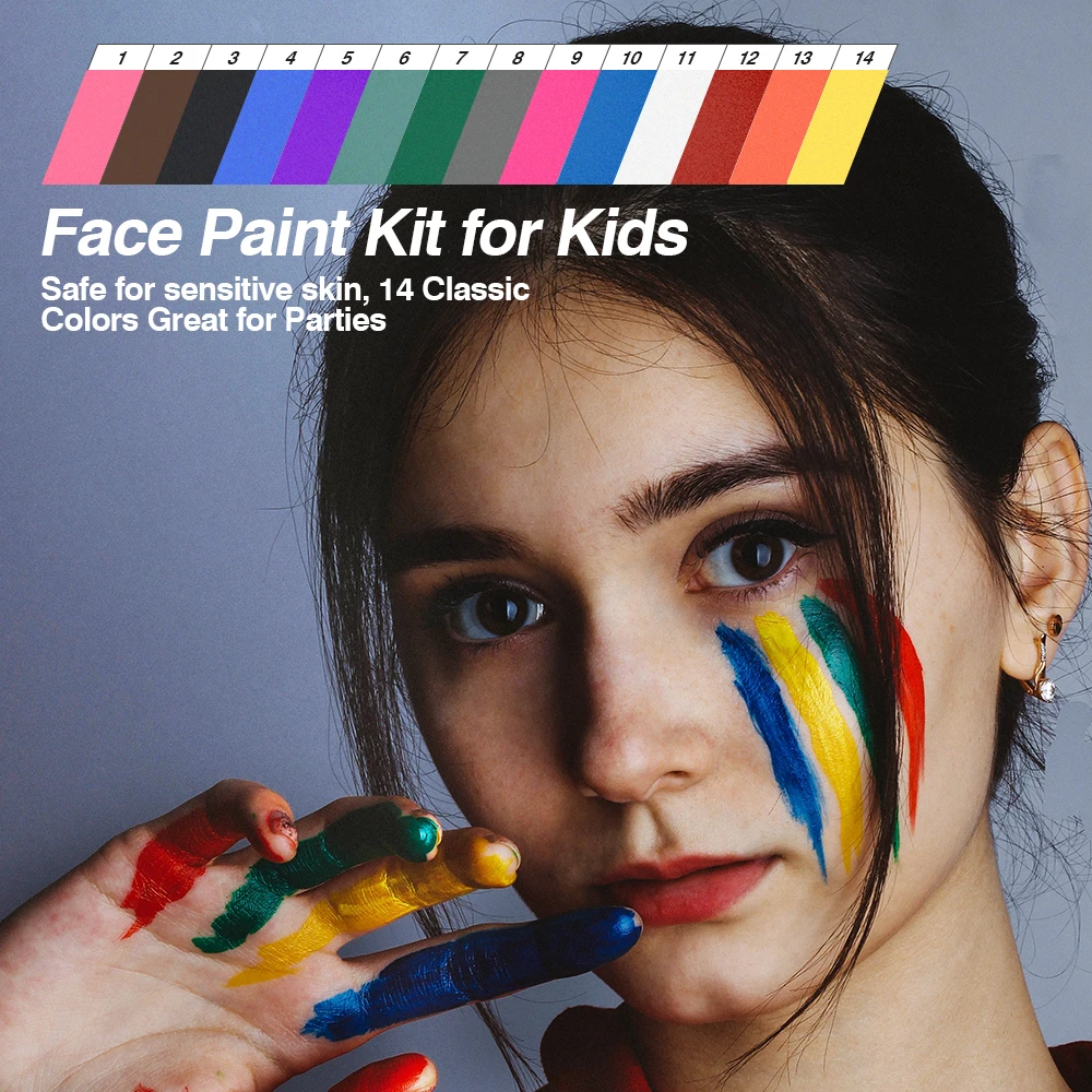 2020 Hot Selling Cheap Colorful Family Wat Prof Body Painting Halloween Makeup Items With Palette.jpg