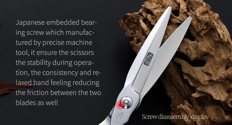 440C Stainless Steel Willow Leaf Blade Barber Professional Hair Cutting Scissors