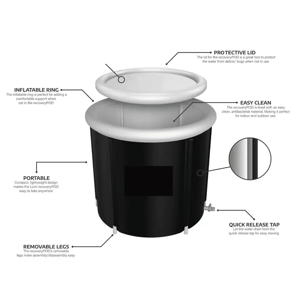 Family Ice Bath Tub 12 People Spa Ice Bath Tub Family Adults Children