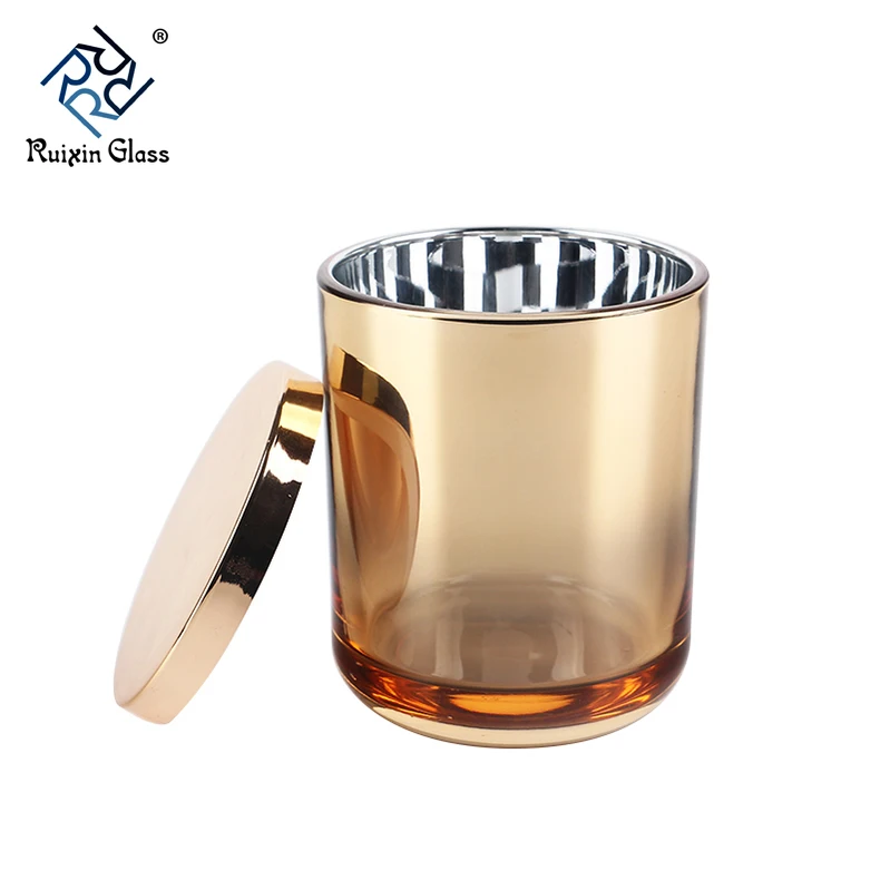 Cj804 High Quality Beautiful Unique Black Candle Jars With Rose Gold Lids Buy Black Candle