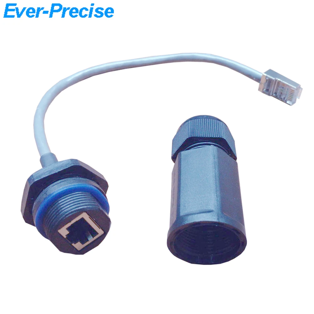 Lan Rj45 Cable Gland Long Type M25 Panel Mount Outdoor Waterproof Connector 25cm Long