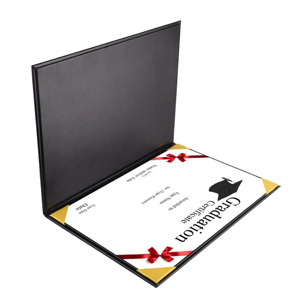Leatherette Custom Diploma Cover File Cover Certificate Holders With ...